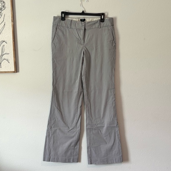 Womens J. Crew City Fit Gray Straight Leg Pants Size 8 - Picture 2 of 6